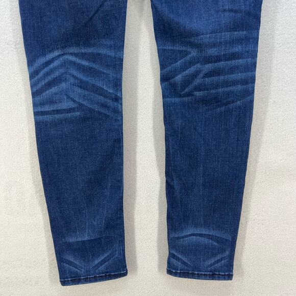 Miss Me Jeans Women's 29x29.5 (8) Dark Blue Easy Skinny Sequins Flower Bling - Picture 7 of 14